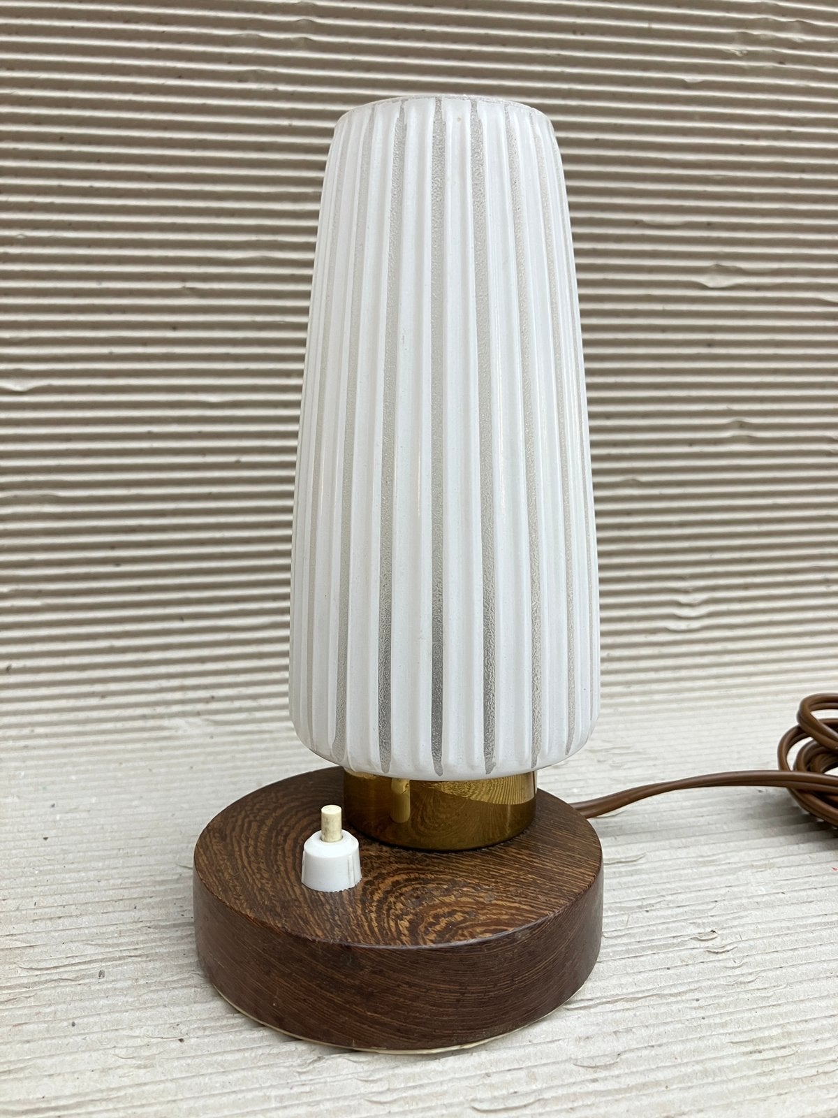 Lampe de table vintage du milieu du siècle, années 60/70, Beige, Vintage, Enlèvement ou Envoi, Comme neuf