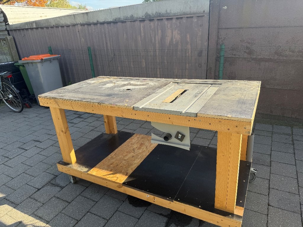 Houten werktafel, Ophalen, Gebruikt, 120 tot 170 cm