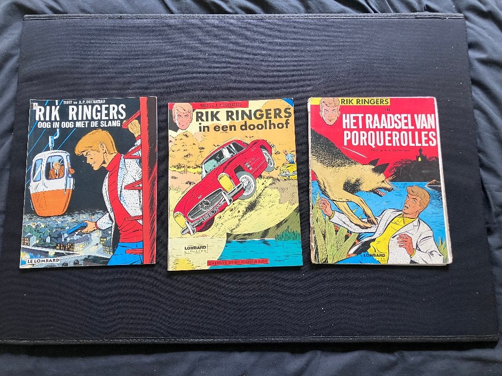 3 strips rik ringers , lombard uitgeverij., Meerdere stripboeken, Ophalen of Verzenden, Gelezen, Tibet & A.P. Duchâteau
