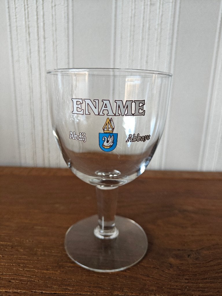 Verre à bière vintage Ename Abbey - verre à calice, Collections, Enlèvement ou Envoi, Comme neuf, Verre ou Verres, Autres marques