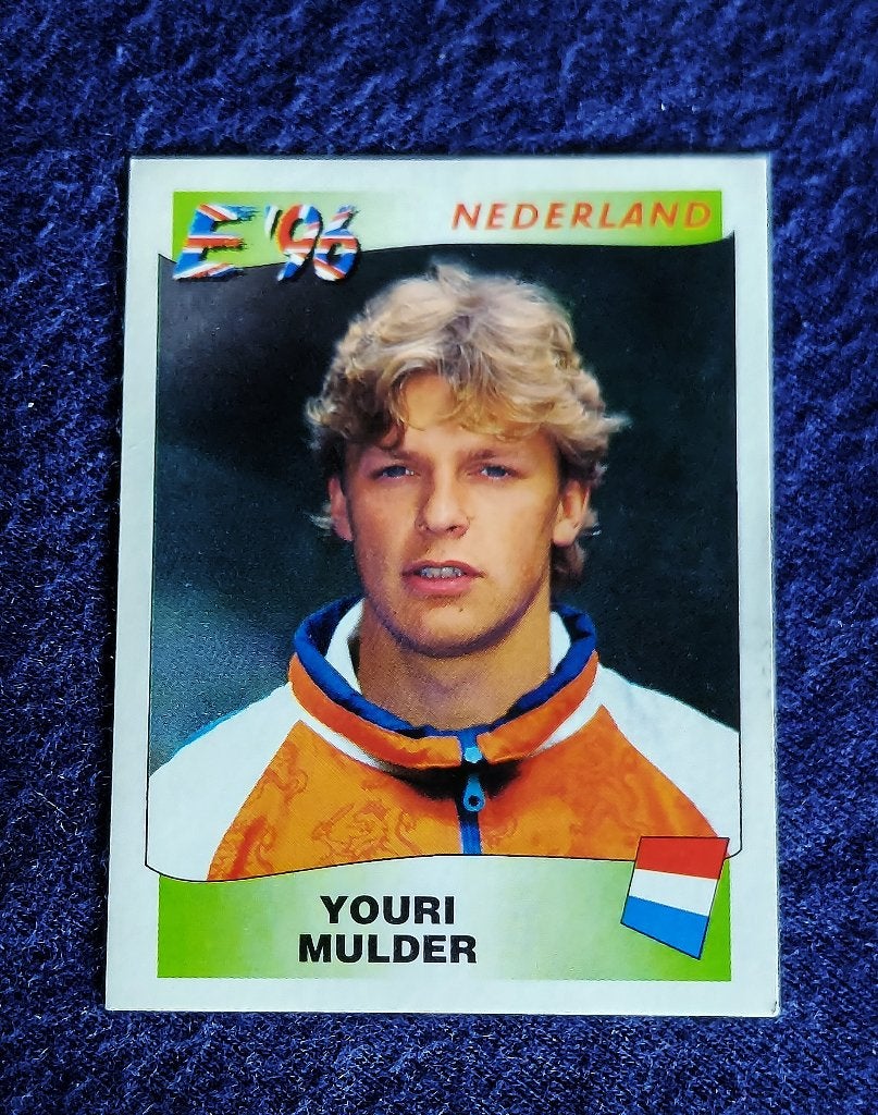 Panini sticker card voetbal ' EK 1996 - Youri Mulder ', Ophalen of Verzenden, Nieuw, Sticker