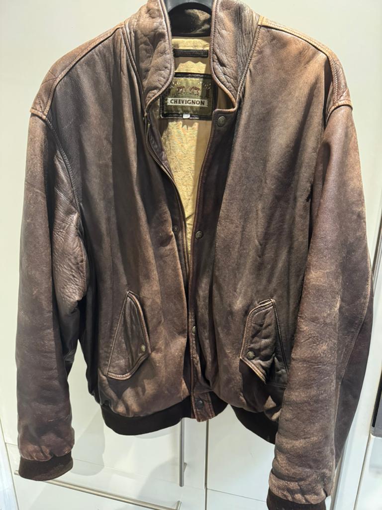 Zeer zachte leren jas CHEVIGNON, Ophalen of Verzenden, Zo goed als nieuw, Maat 56/58 (XL), Bruin