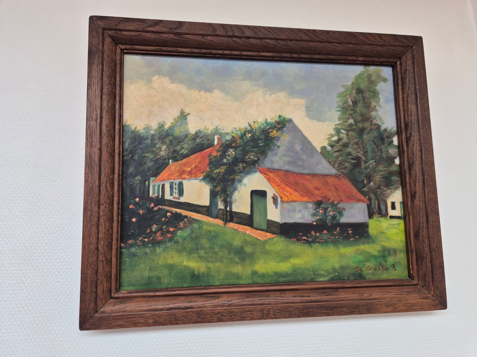 de groote r schilderij, Antiek en Kunst, Ophalen, Gesigneerd