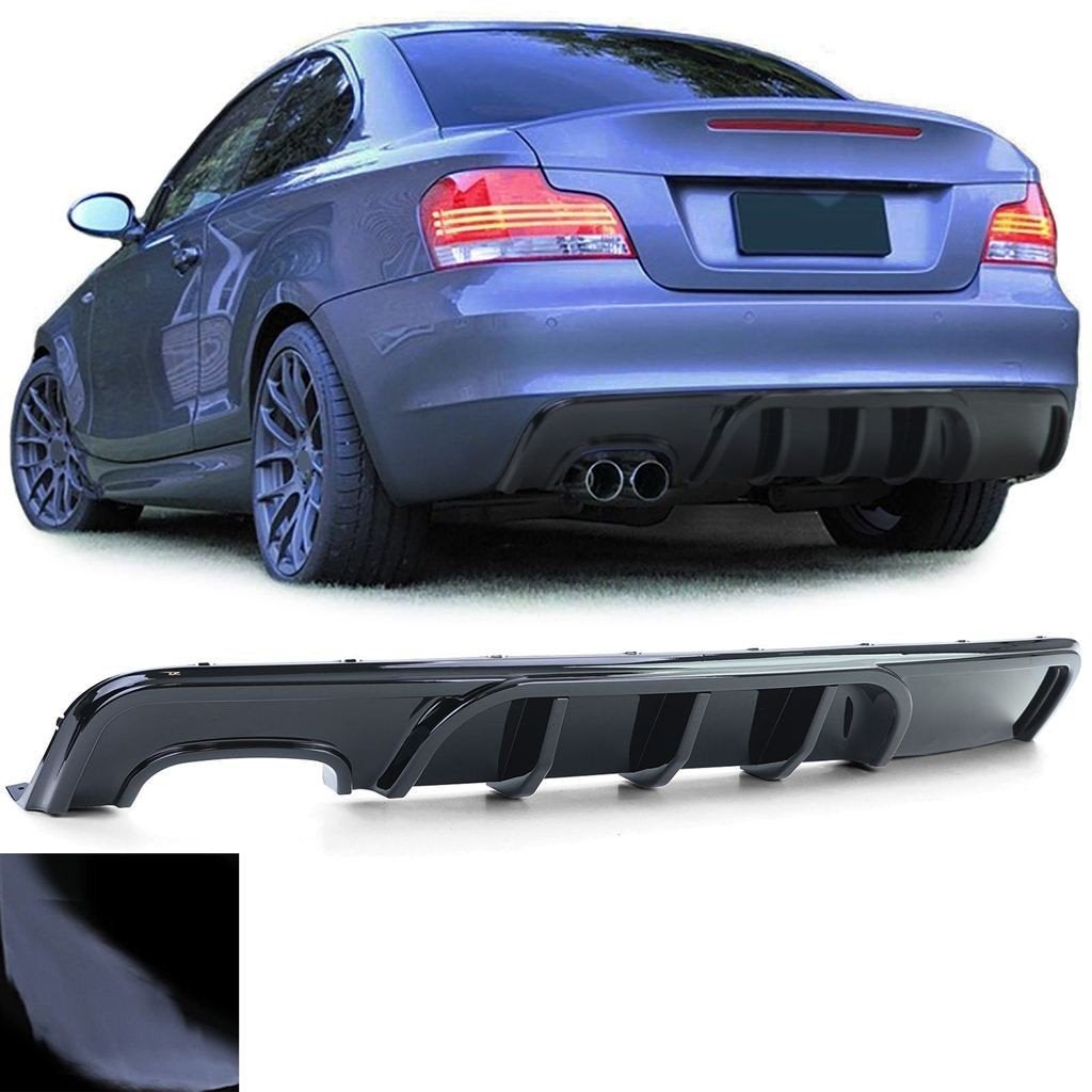 Achterbumper Diffuser Voor BMW 1 Serie E82 E88 Glans Zwart, Verzenden
