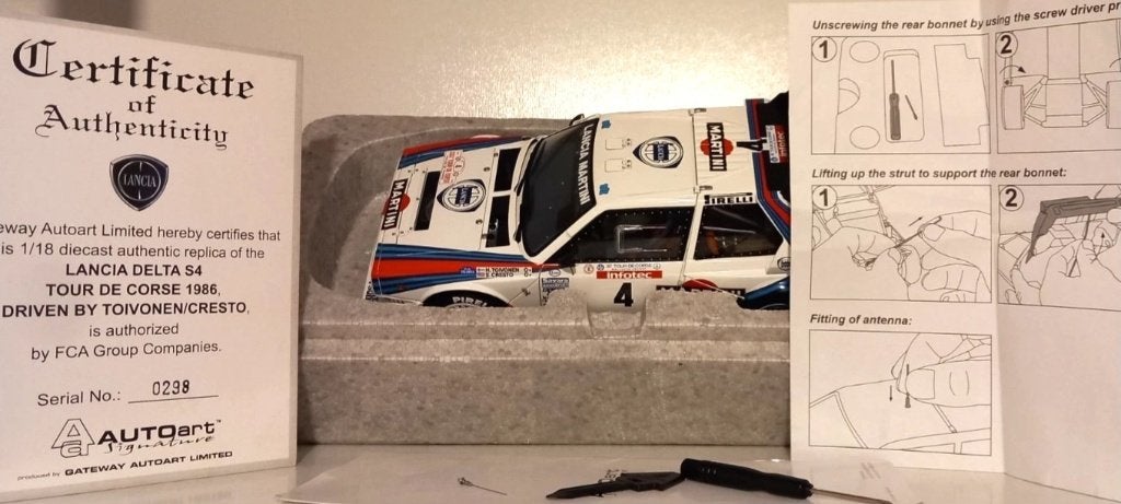 1/18 Lancia Delta S4 Martini Gr.B Tour de Corse 1986 AA, Hobby & Loisirs créatifs, Voitures miniatures | 1:18, Enlèvement ou Envoi