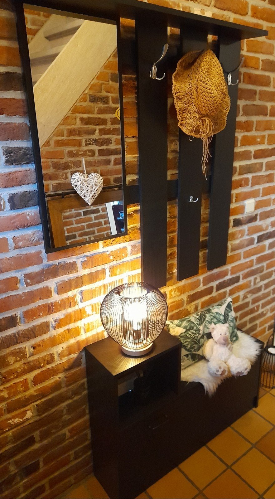 Meuble d entrée avec miroir et armoire chaussures, Ophalen