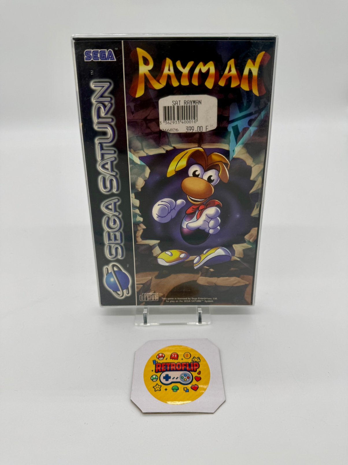 Rayman Sega Saturn Game - PAL Multi Complet Cib, Enlèvement ou Envoi, 1 joueur, Utilisé, À partir de 3 ans
