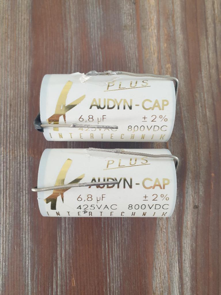 Paire de condensateurs Audyn-CAP plus 6,8 uf, TV, Hi-fi & Vidéo, Enceintes, Autres marques, Enlèvement ou Envoi, Utilisé, Haut-parleurs Frontaux, Arrière ou Stéréo