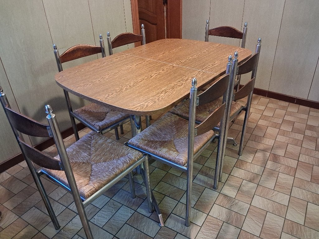 Table de cuisine, Maison & Meubles, 100 à 150 cm, Cinq personnes ou plus, Comme neuf, Enlèvement