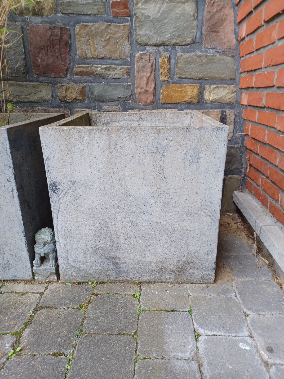 grote zware betonnen bloembak 50cm50cm, Ophalen, Minder dan 60 cm, Vierkant, Zo goed als nieuw