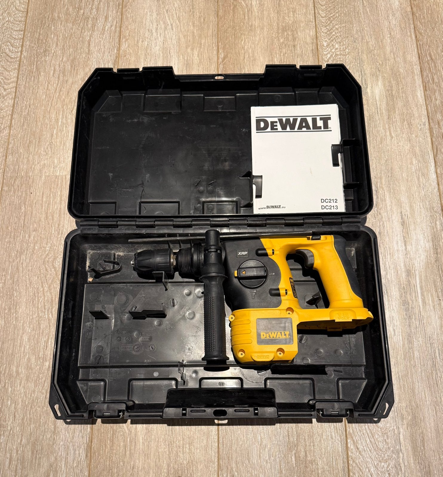 DeWalt DC213 accu combihamer SDS plus 18V, Doe-het-zelf en Bouw, Ophalen of Verzenden, Gebruikt, Boor- en/of Breekhamer