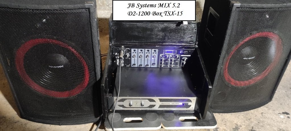 Jb Systems D2-1200 en TSX_15 Boxen, Mix 5.2 Discobar, Ophalen, Zo goed als nieuw, Minder dan 5 kanalen, Microfooningang