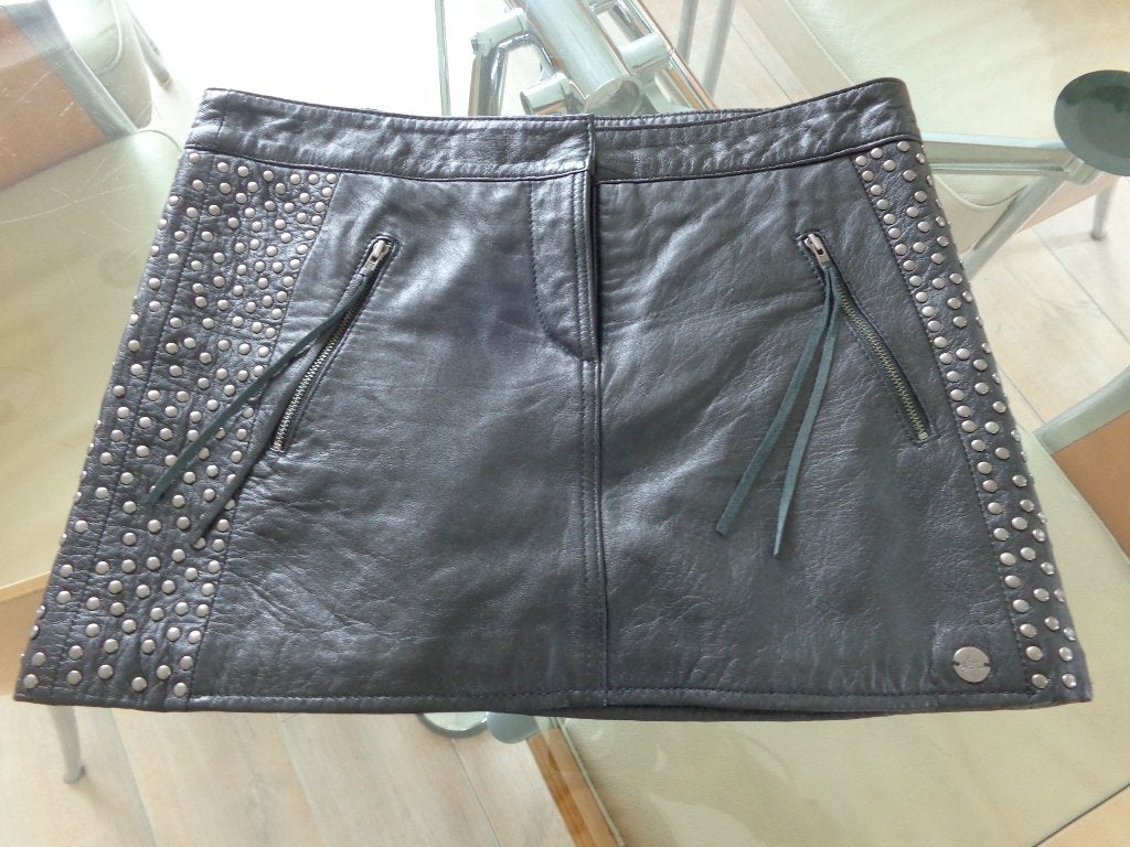 Pepe Jeans - Rock leren rok - Maat 36 - Goede conditie, Zwart, Ophalen of Verzenden, Zo goed als nieuw, Maat 36 (S)