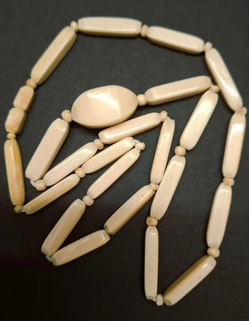 Collier vintage en perles (os), Enlèvement ou Envoi