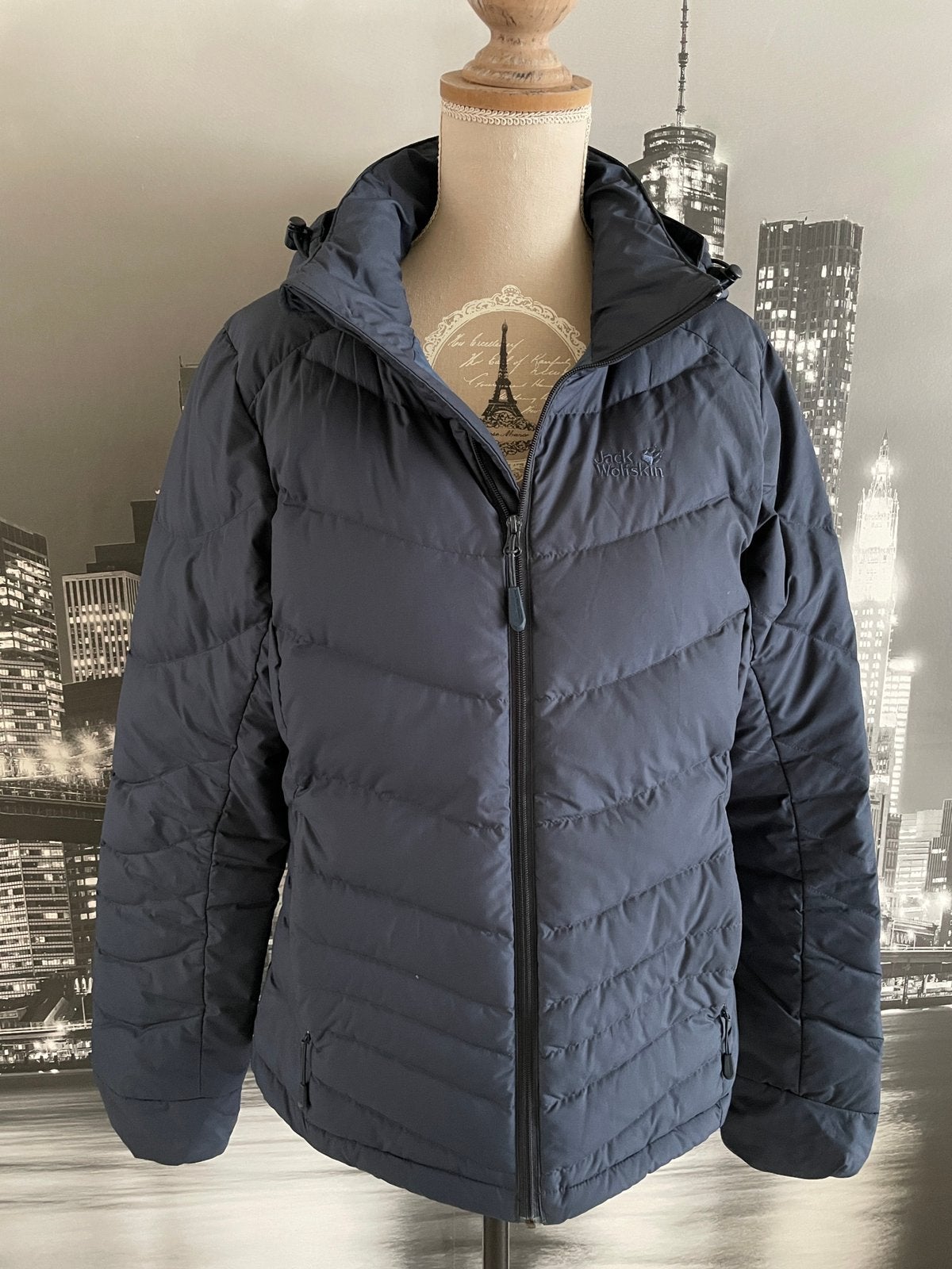 blauwe gewatteerde jas Jack Wolfskin 36 S, Maat 38/40 (M), Zo goed als nieuw, Jack Wolfskin, Verzenden