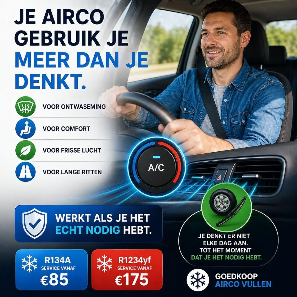 Airco bijvullen/service auto R134A & R1234yf | Kuurne, Auto-onderdelen, Airco en Verwarming, Ophalen, Nieuw, Daihatsu