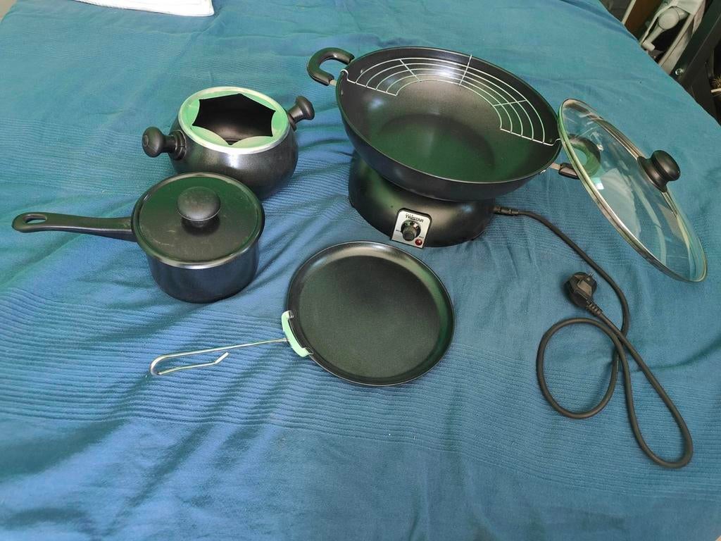 Set wok tristar, Maison & Meubles, Cuisine | Casseroles & Poêles, Wok, Enlèvement ou Envoi