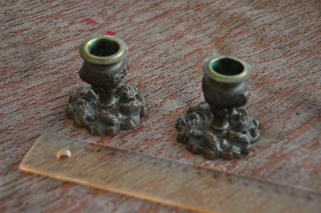 Bronzen kandelaartjes, Antiek en Kunst, Ophalen of Verzenden