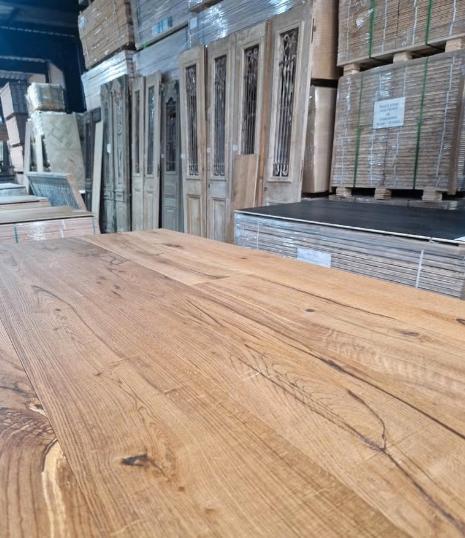 SALE. EIKEN VINTAGE VLOER VEROUDERD ANTIEK GEOLIED LEGKLAAR!, Tuin en Terras, Bloempotten, Ophalen
