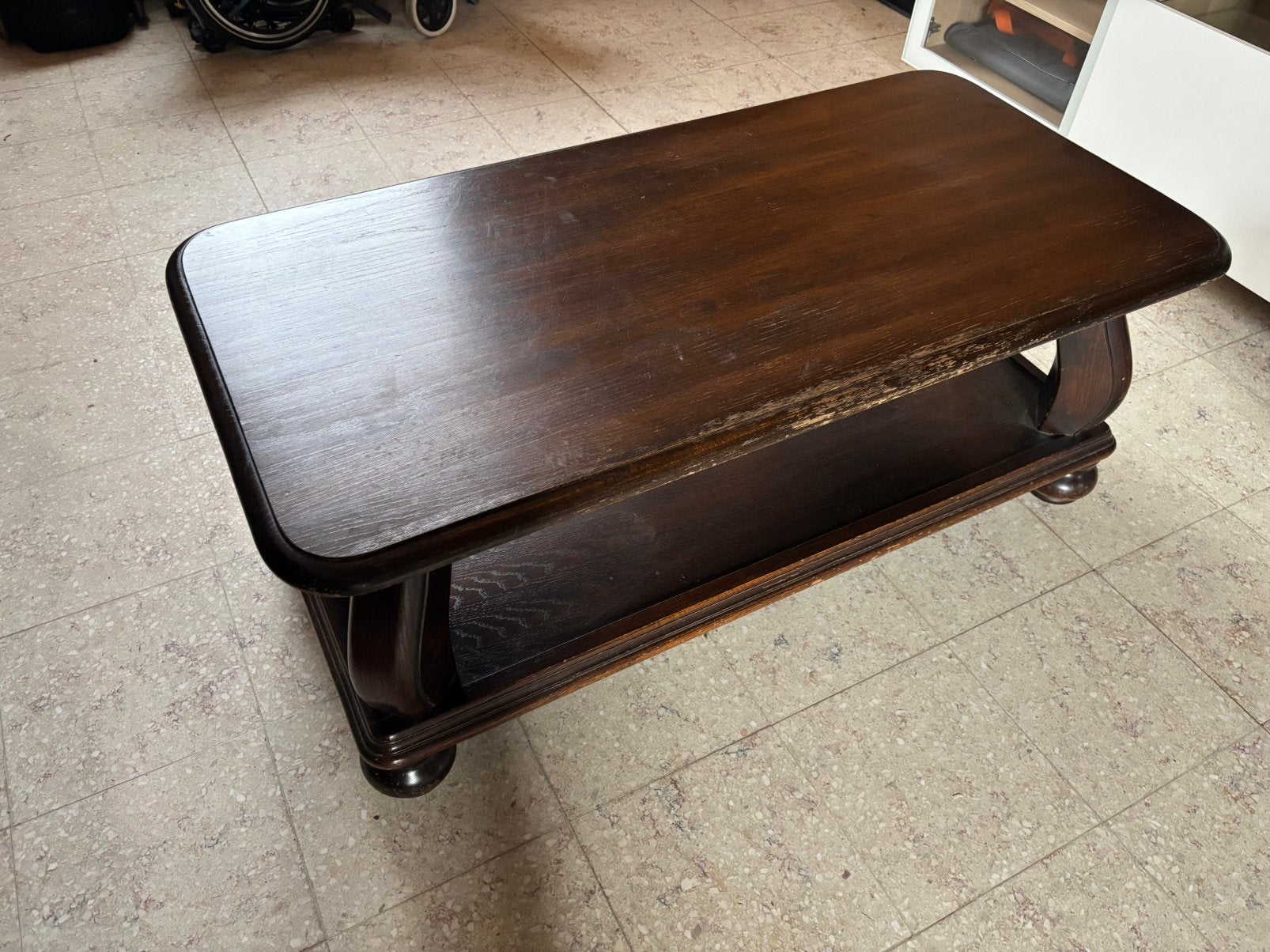 Table basse en chêne massif, 100 à 150 cm, Hout, Enlèvement, Utilisé