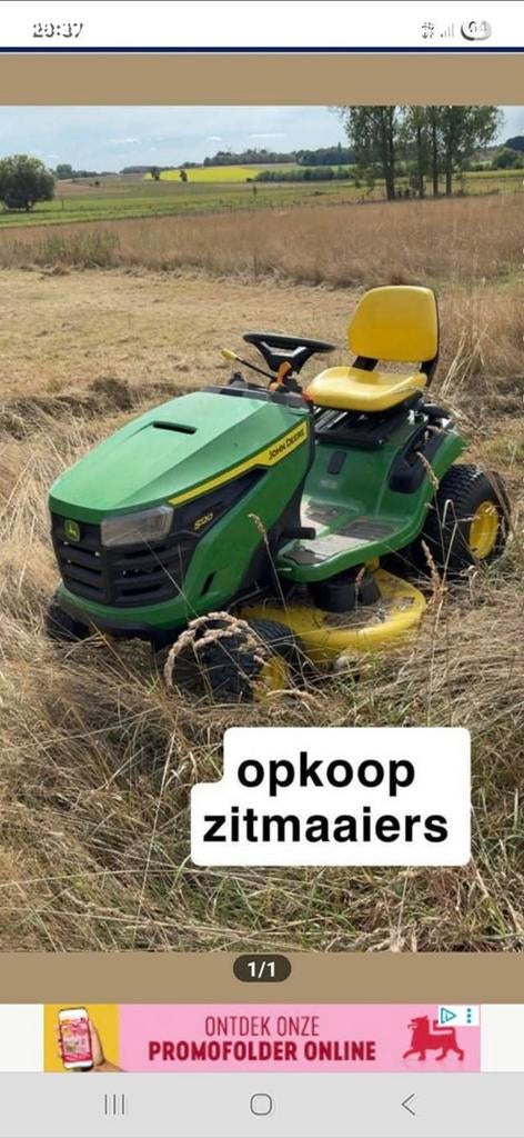 Overname van je oude zitmaaier, Ophalen