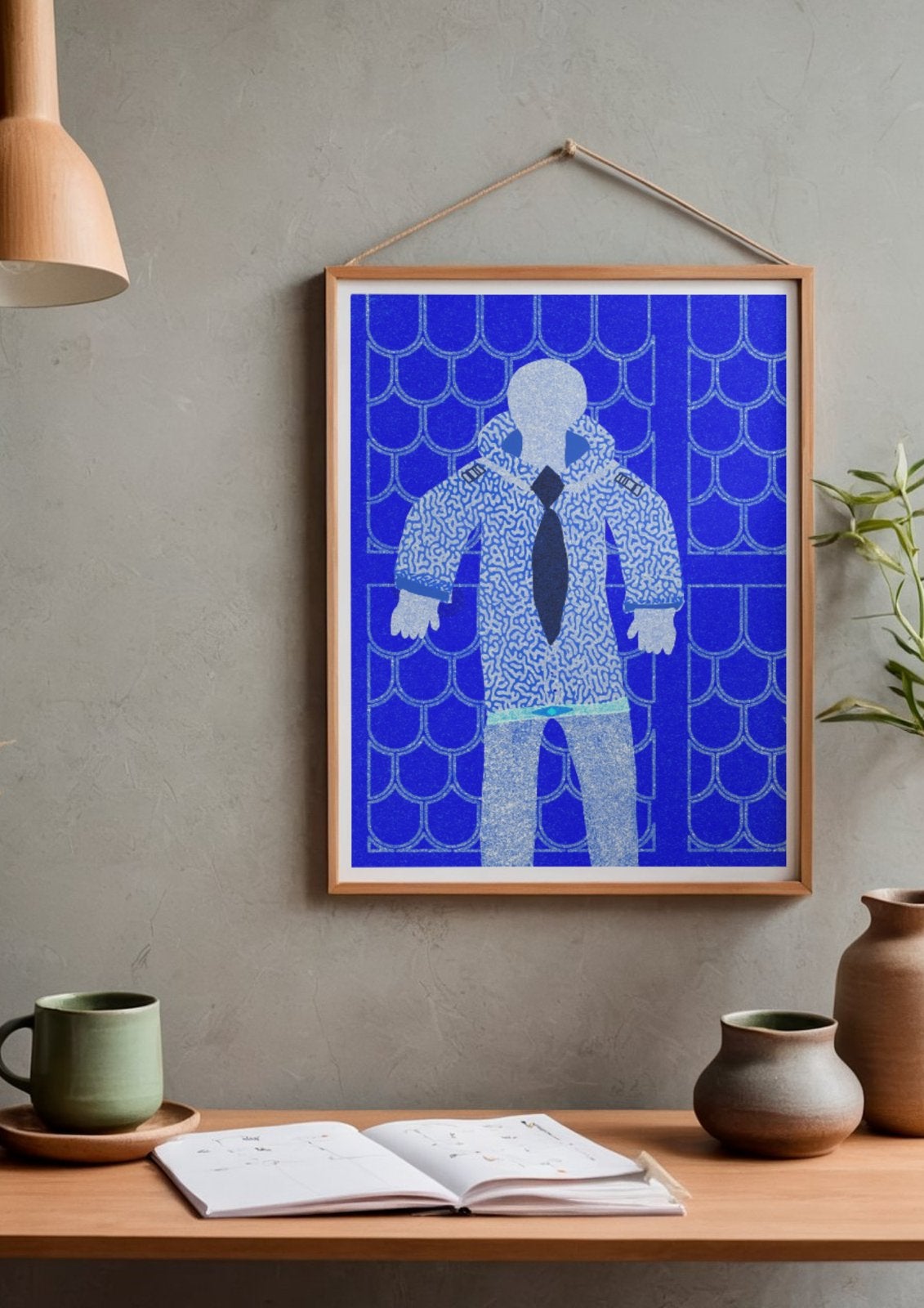Poster Homme de la mer  A4, Envoi, Neuf