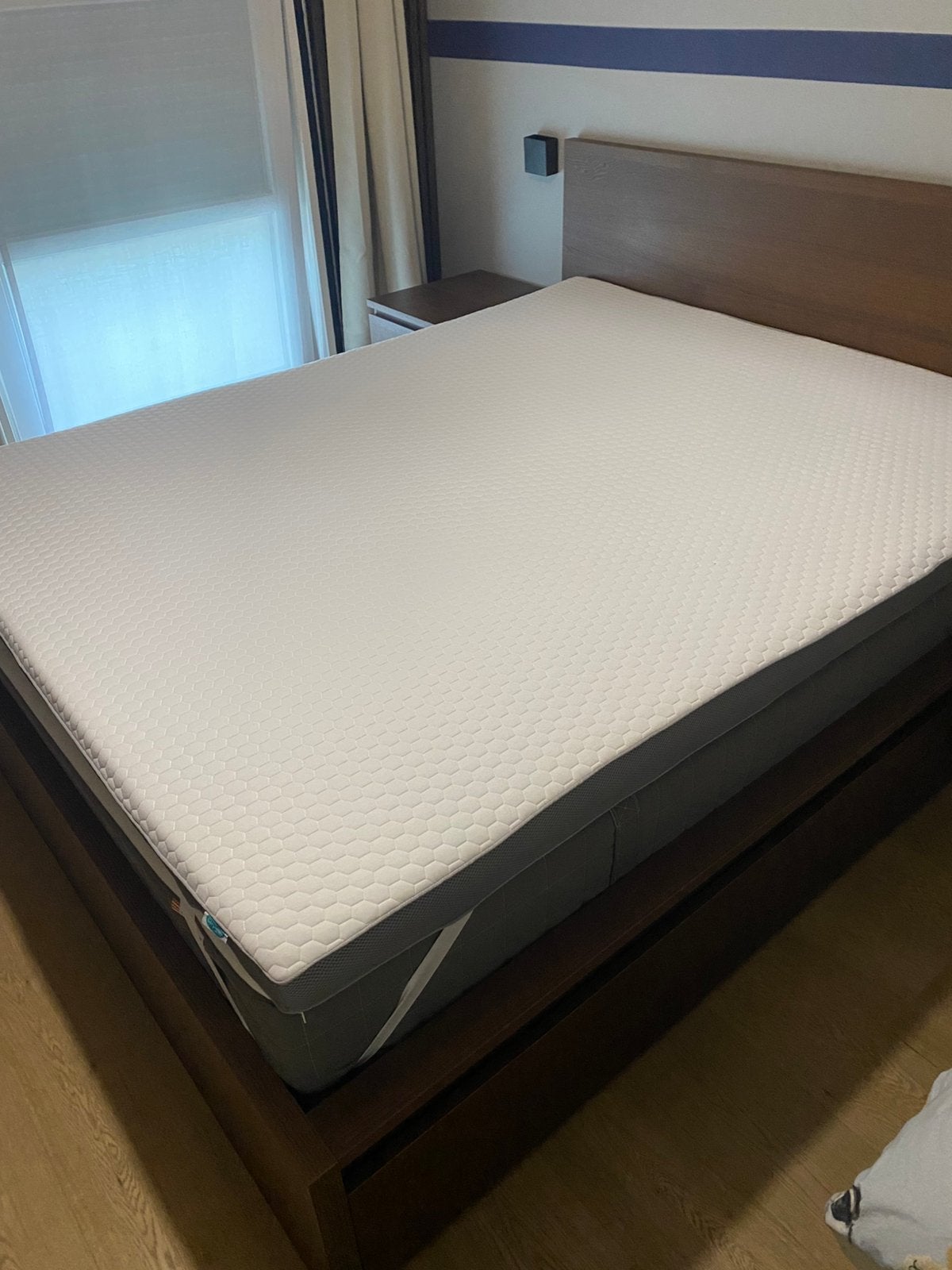 Bed 1m60 (Malm Ikea), Brun, Enlèvement, Utilisé, 200 cm