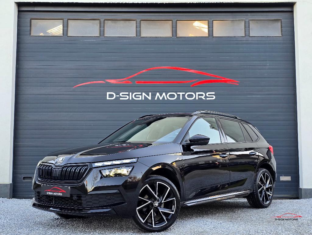 SKODA KAMIQ 1.5 TSI DSG (150pk) MONTE CARLO 2022 34.447km !!, Auto's, Skoda, Stof, 1498 cc, 4 cilinders, Zwart