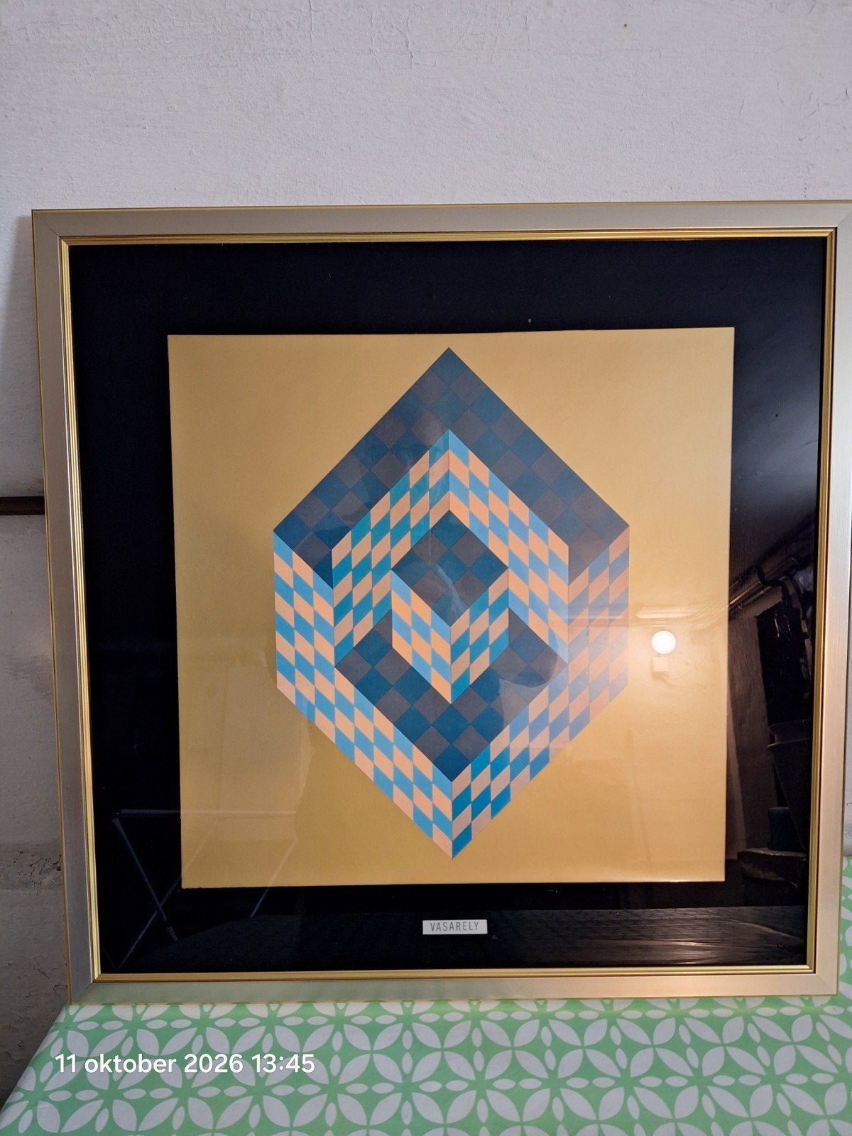 Zeefdruk Vasarely, Antiek en Kunst, Ingelijst, Ophalen, Abstract, Lithografie
