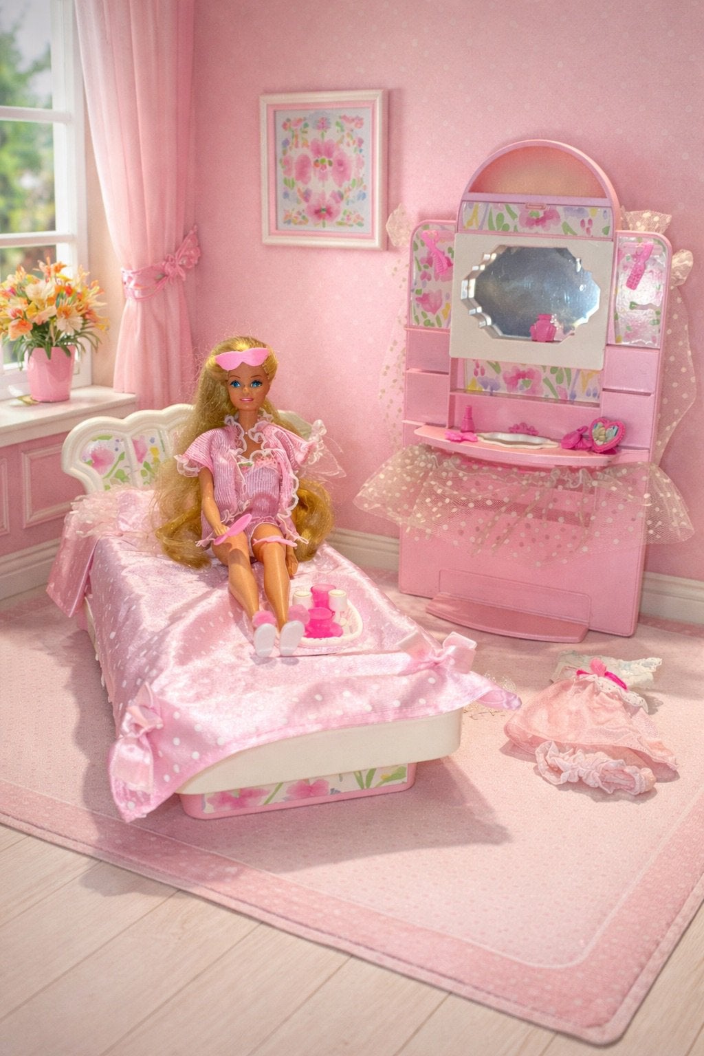 Vintage Barbie badkamer / wellness speelset jaren ’90, Kinderen en Baby's, Speelgoed | Poppen, Ophalen of Verzenden, Gebruikt