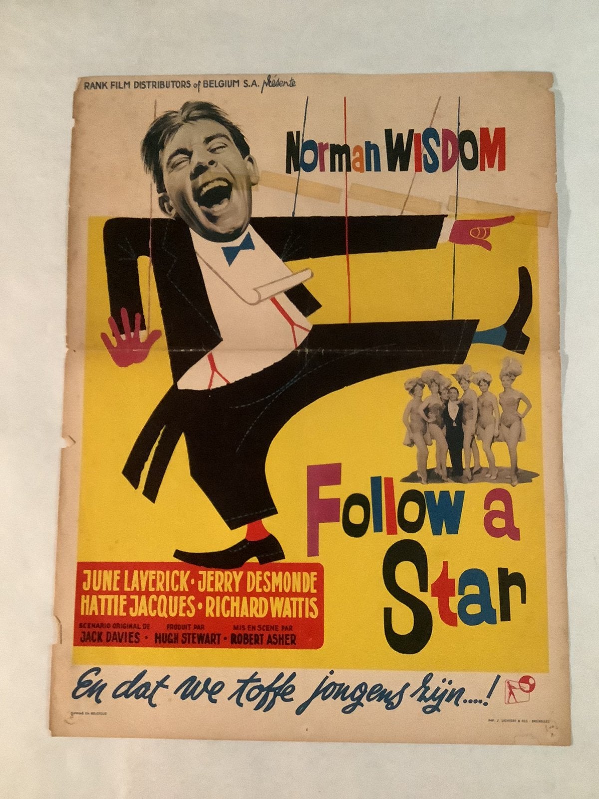 FOLLOW THAT STAR   Filmpostr   36-48  cm    USED, Verzamelen, Posters, Ophalen of Verzenden