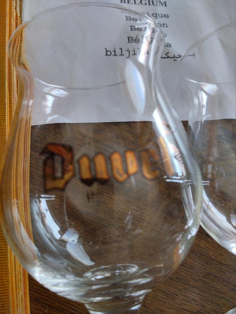 Duo (mini) degustatie glas Duvel België bier, Verzamelen, Verzenden, Duvel