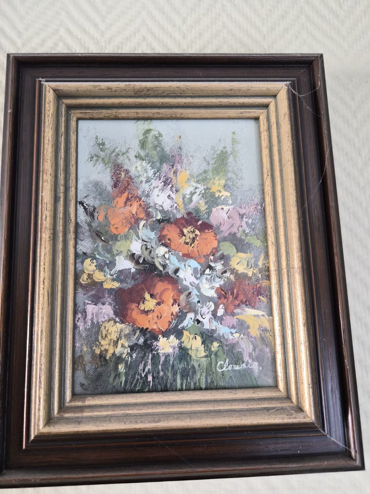 schilderijtje, Antiek en Kunst, Ophalen, Bloemen
