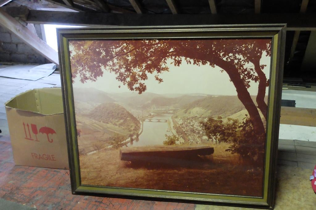 grote kader met canvas foto  120 x96  cm, Ophalen, Oorspronkelijke maker, Overige typen, Zo goed als nieuw