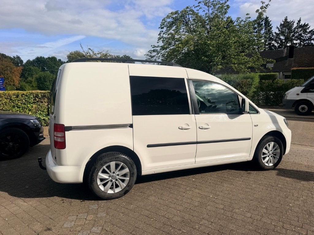 VW Caddy - Lichte Vracht - CNG, Auto's, Voorwielaandrijving, 4 cilinders, Leder en Stof, Wit