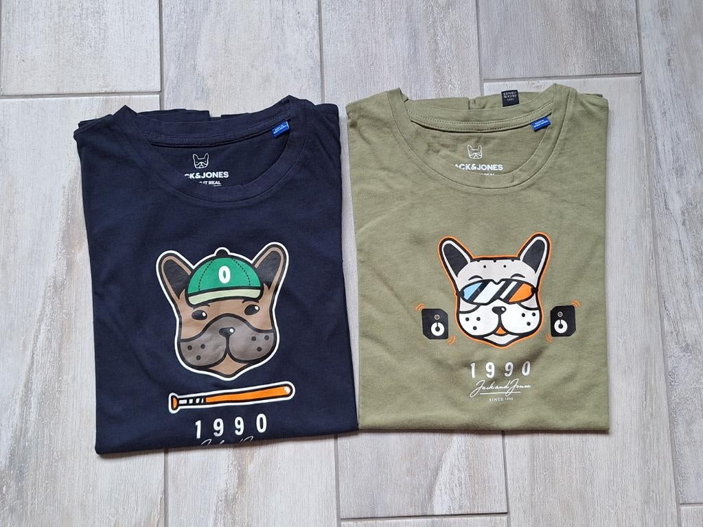 ★ M164 - T-Shirts Jack & Jones, Kinderen en Baby's, Kinderkleding | Maat 164, Ophalen of Verzenden, Zo goed als nieuw, Shirt of Longsleeve