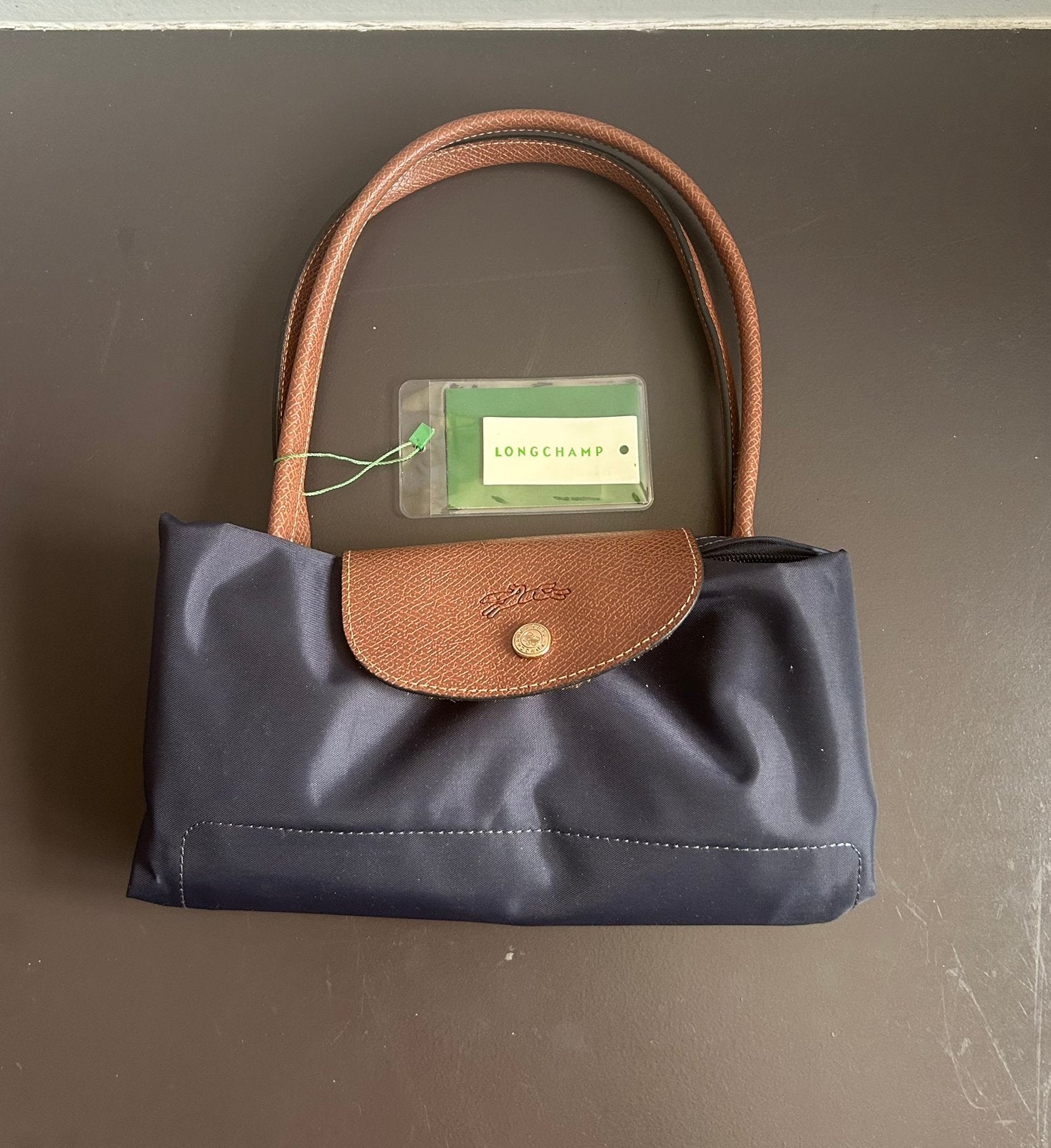 Longchamp tas blauw/bruin, Handtassen en Accessoires, Tassen | Damestassen, Ophalen of Verzenden, Nieuw, Blauw, Handtas