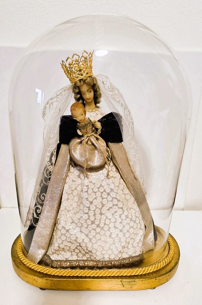 Cloche en verre avec mère et enfant (Maria), Enlèvement ou Envoi, Comme neuf