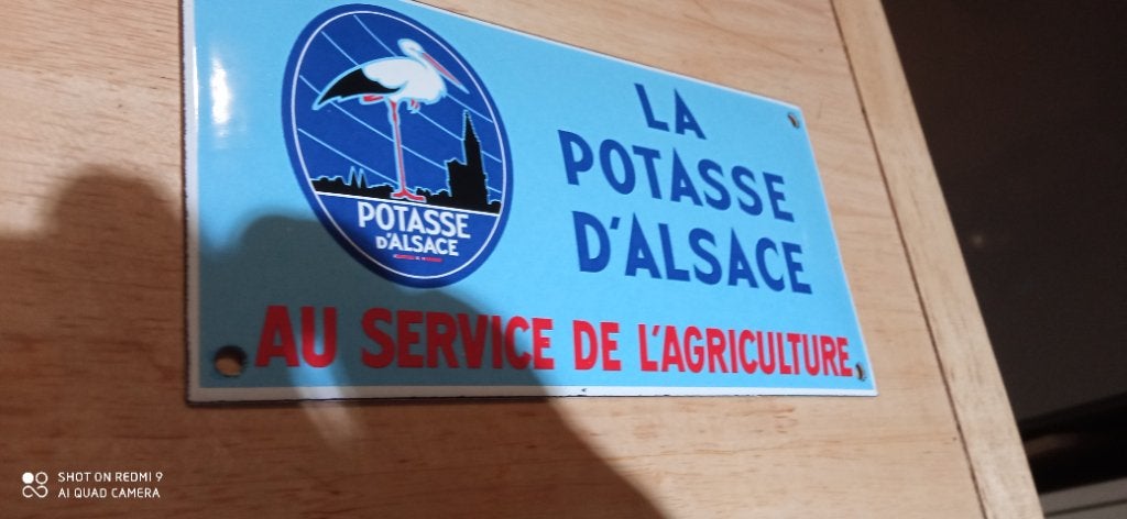 Plaque émaillée Potasse d'Alsace, Collections, Enlèvement ou Envoi