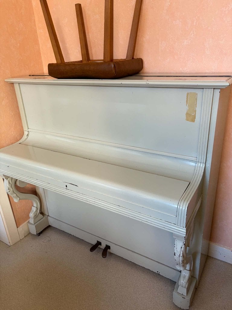 Pianos avec tabourets, Enlèvement, Utilisé, Blanc, Piano
