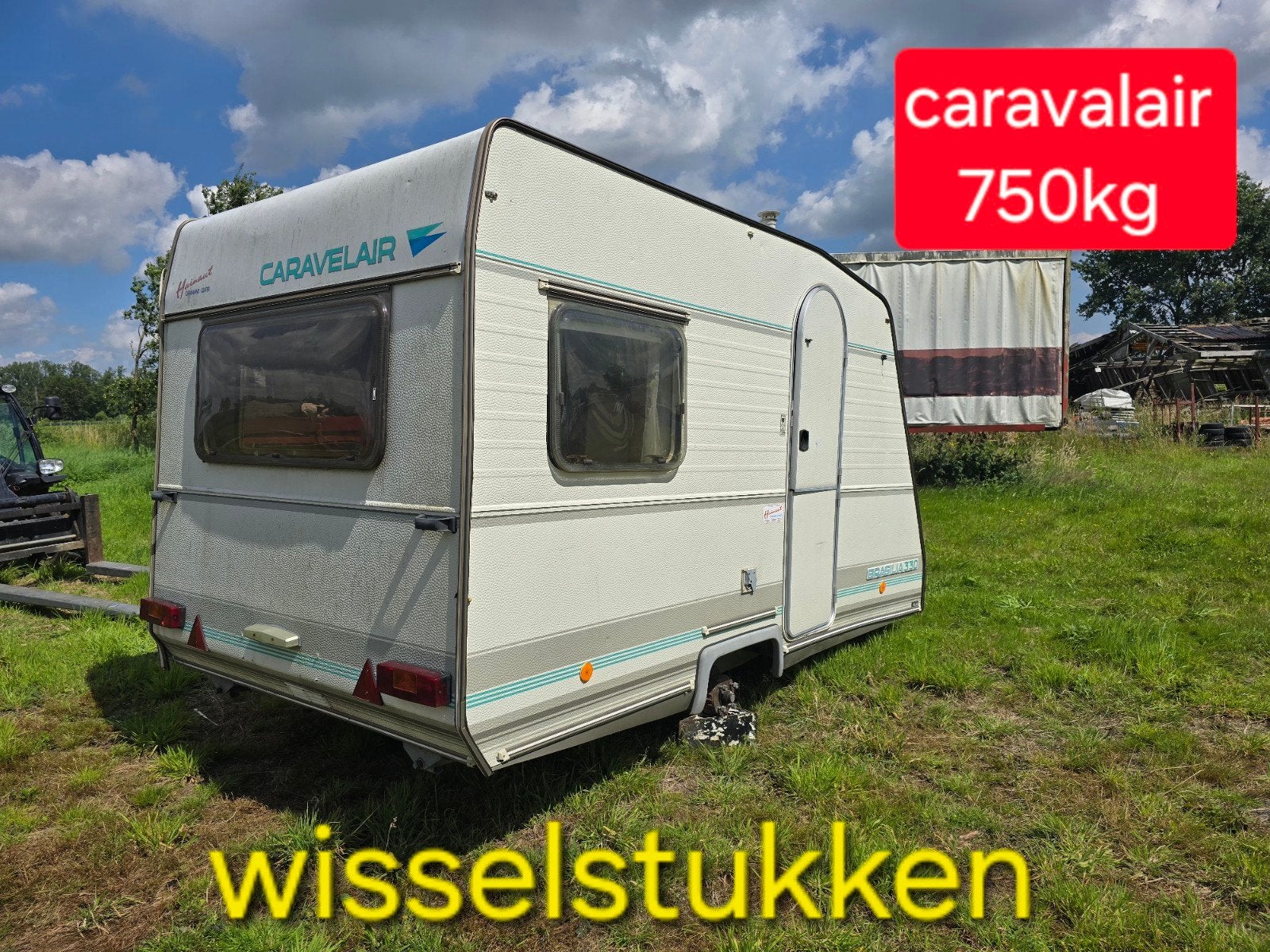 Caravan caravalair 750kg wisselstukken ramen deur chassis 3m, Ophalen