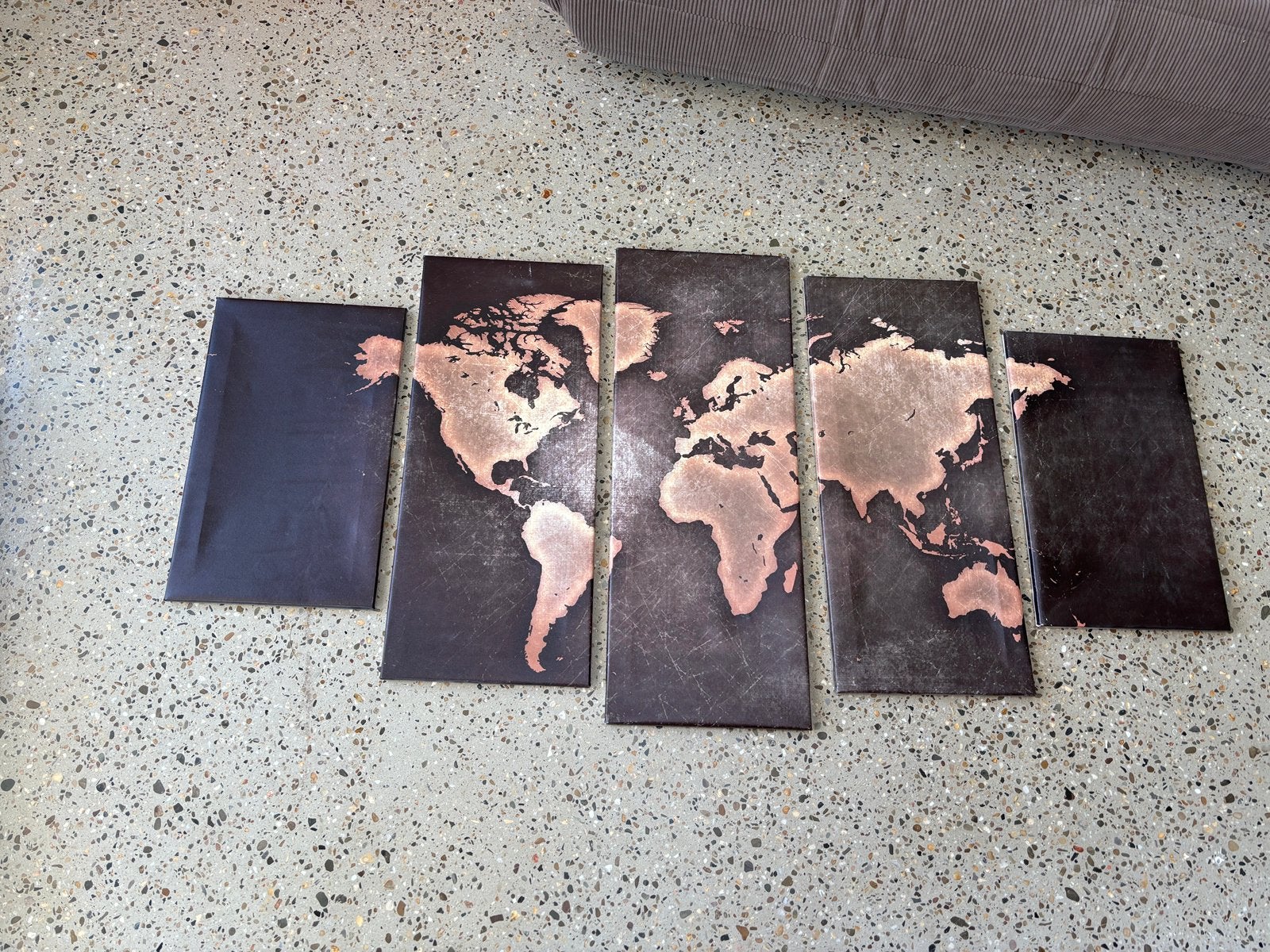 Canvas wereldkaart, Verzamelen, Ophalen, Zo goed als nieuw