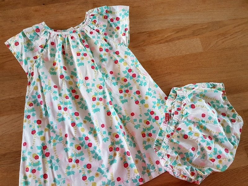 DU PAREIL AU MEME - Très belle robe + bloomer - 12 mois/74cm, Gebruikt, Meisje, Jurkje of Rokje, Ophalen of Verzenden