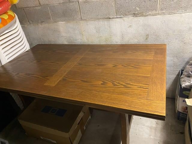 Tafel eik 160x90 uitschuifbaar tot 2.50 m, 150 à 200 cm, Cinq personnes ou plus, Enlèvement, Utilisé