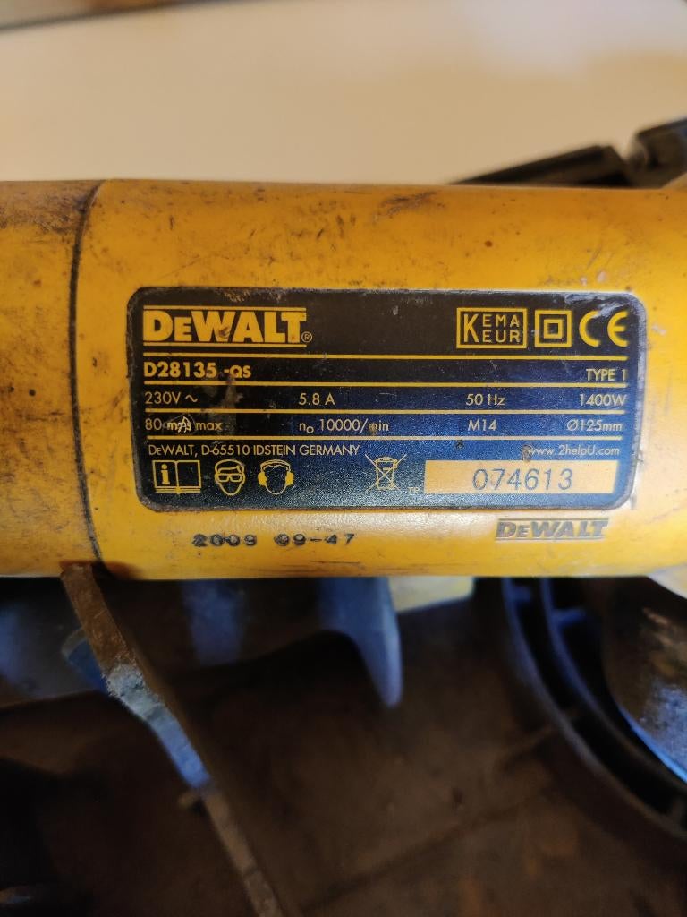 Dewalt Slijpmachine, Ophalen, Gebruikt, Haakse handslijpmachine