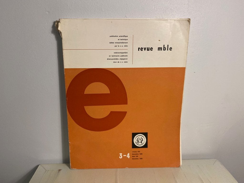 Revue MBLE Volume VIII 3-4 december 1965 M.B.L.E., Boeken, Techniek, Ophalen of Verzenden, Gelezen, Elektrotechniek