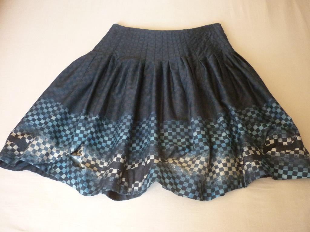Geruite Plooirok Turnover, Kleding | Dames, Blauw, Nieuw, Knielengte, Maat 36 (S)