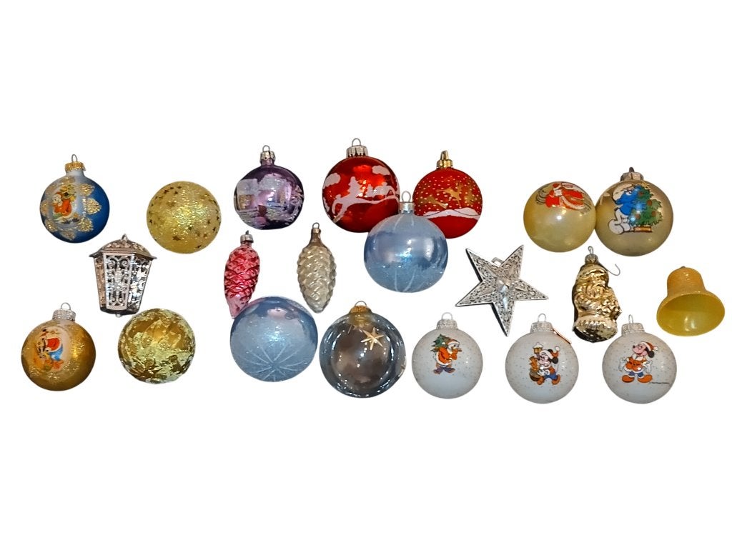 21 Boules de Noël vintage 50/90, Enlèvement, Utilisé
