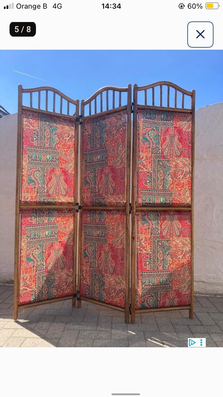 Vintage kamerscherm, Huis en Inrichting, Woonaccessoires | Kamerschermen, Ophalen, Gebruikt