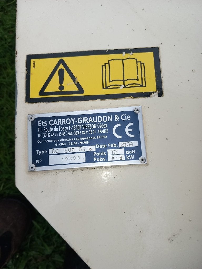 Débroussailleuse à fleau, Jardin & Terrasse, Enlèvement, Utilisé, 50 cm ou plus, Carroy Giraudon